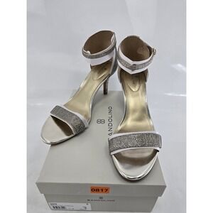 Bandolino Madia Sandals Womens 11 Gold silver Glitter Ankle Strap Heels - New